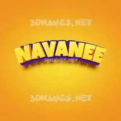 navanee in Orange Toon style - 3D name wallpaper
