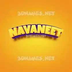 navaneet in Orange Toon style - 3D name wallpaper