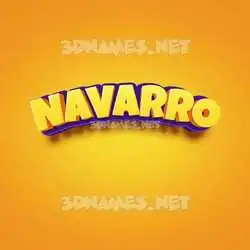 navarro in Orange Toon style - 3D name wallpaper