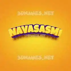 navasasmi in Orange Toon style - 3D name wallpaper