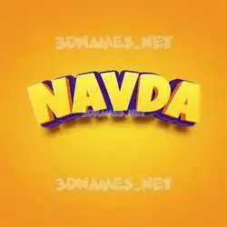 navda in Orange Toon style - 3D name wallpaper