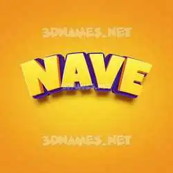 nave in Orange Toon style - 3D name wallpaper