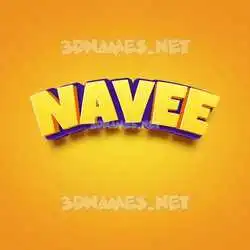 navee in Orange Toon style - 3D name wallpaper
