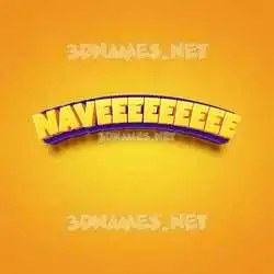 naveeeeeeeee in Orange Toon style - 3D name wallpaper