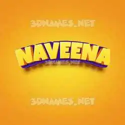 naveena in Orange Toon style - 3D name wallpaper