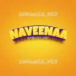 naveenaa in Orange Toon style - 3D name wallpaper