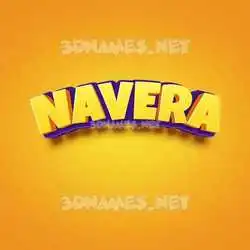 navera in Orange Toon style - 3D name wallpaper