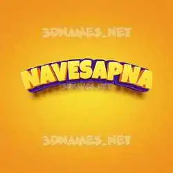navesapna in Orange Toon style - 3D name wallpaper