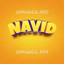 navid in Orange Toon style - 3D name wallpaper