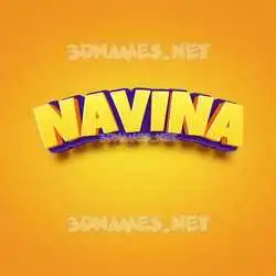 navina in Orange Toon style - 3D name wallpaper