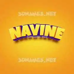 navine in Orange Toon style - 3D name wallpaper