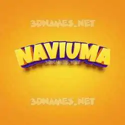 naviuma in Orange Toon style - 3D name wallpaper