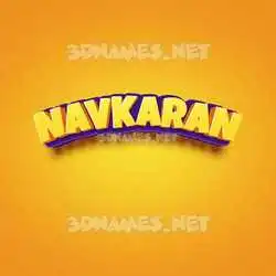 navkaran in Orange Toon style - 3D name wallpaper
