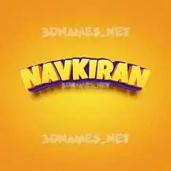 navkiran in Orange Toon style - 3D name wallpaper