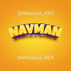navman in Orange Toon style - 3D name wallpaper