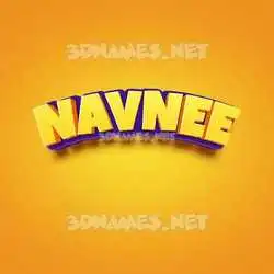 navnee in Orange Toon style - 3D name wallpaper