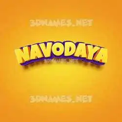 navodaya in Orange Toon style - 3D name wallpaper