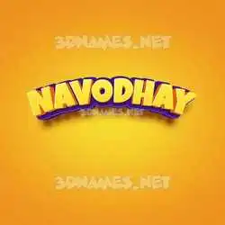 navodhay in Orange Toon style - 3D name wallpaper