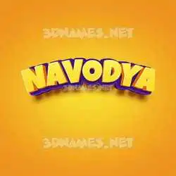 navodya in Orange Toon style - 3D name wallpaper