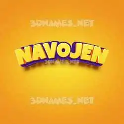 navojen in Orange Toon style - 3D name wallpaper