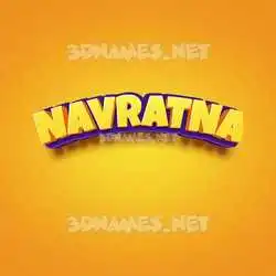 navratna in Orange Toon style - 3D name wallpaper
