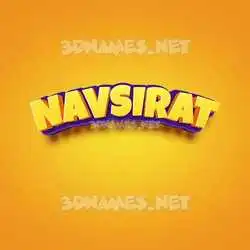 navsirat in Orange Toon style - 3D name wallpaper