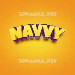 navvy in Orange Toon style - 3D name wallpaper