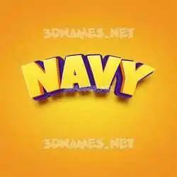 navy in Orange Toon style - 3D name wallpaper