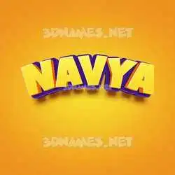 navya in Orange Toon style - 3D name wallpaper