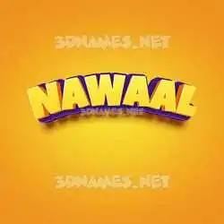 nawaal in Orange Toon style - 3D name wallpaper