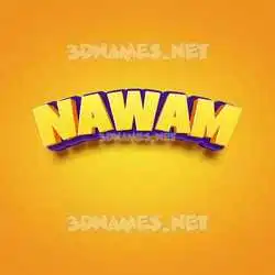 nawam in Orange Toon style - 3D name wallpaper