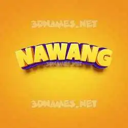 nawang in Orange Toon style - 3D name wallpaper