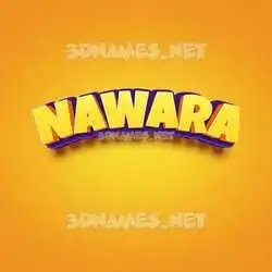 nawara in Orange Toon style - 3D name wallpaper
