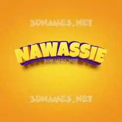 nawassie in Orange Toon style - 3D name wallpaper