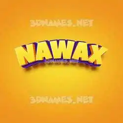 nawax in Orange Toon style - 3D name wallpaper