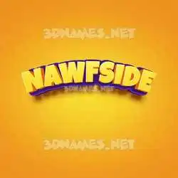 nawfside in Orange Toon style - 3D name wallpaper