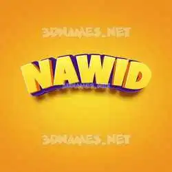 nawid in Orange Toon style - 3D name wallpaper