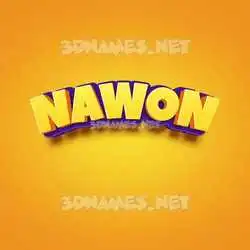 nawon in Orange Toon style - 3D name wallpaper