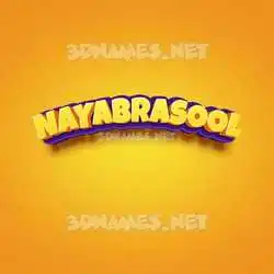 nayabrasool in Orange Toon style - 3D name wallpaper
