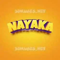 nayaka in Orange Toon style - 3D name wallpaper