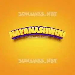 nayanashwini in Orange Toon style - 3D name wallpaper