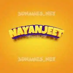 nayanjeet in Orange Toon style - 3D name wallpaper