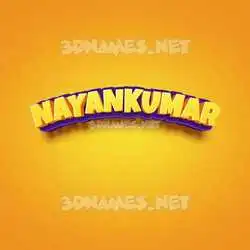 nayankumar in Orange Toon style - 3D name wallpaper