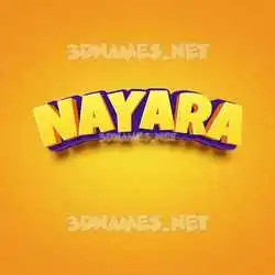 nayara in Orange Toon style - 3D name wallpaper
