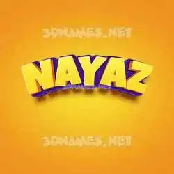 nayaz in Orange Toon style - 3D name wallpaper