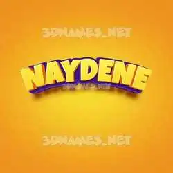 naydene in Orange Toon style - 3D name wallpaper
