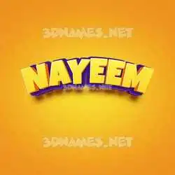 nayeem in Orange Toon style - 3D name wallpaper