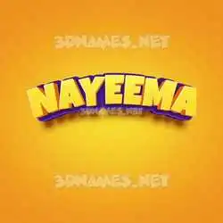 nayeema in Orange Toon style - 3D name wallpaper