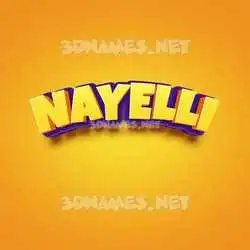 nayelli in Orange Toon style - 3D name wallpaper