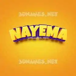 nayema in Orange Toon style - 3D name wallpaper